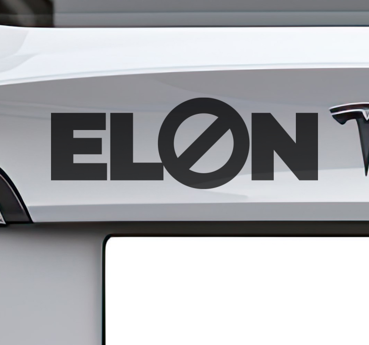 Elon no car decal - TenStickers