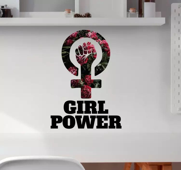 Empowerment Floral Symbol location wall sticker - TenStickers