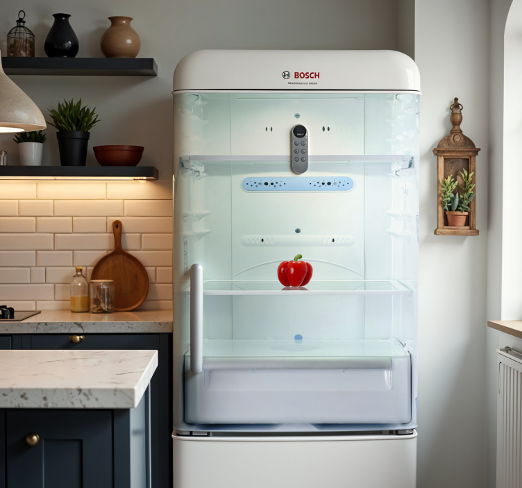 empty shelves fridge sticker - TenStickers