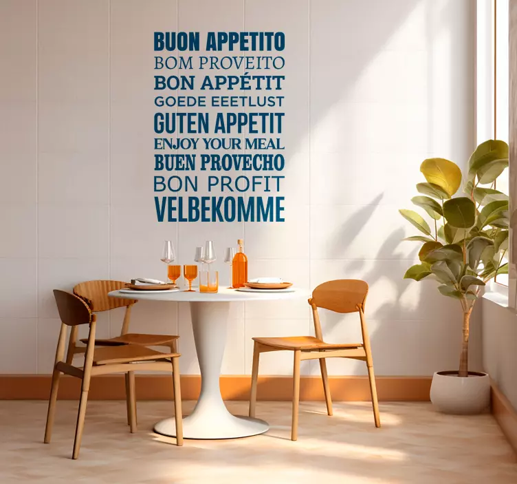 Enjoy your meal in different languages sticker - TenStickers