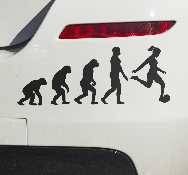 Evolution women's sport soccer wall decal - TenStickers