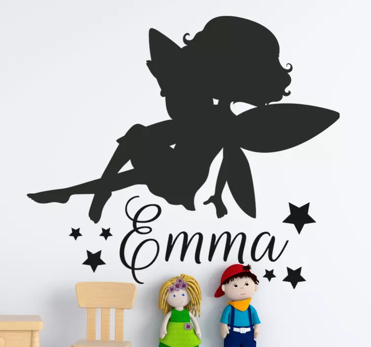 Fairy Girl Silhouette wall stickers for kids - TenStickers