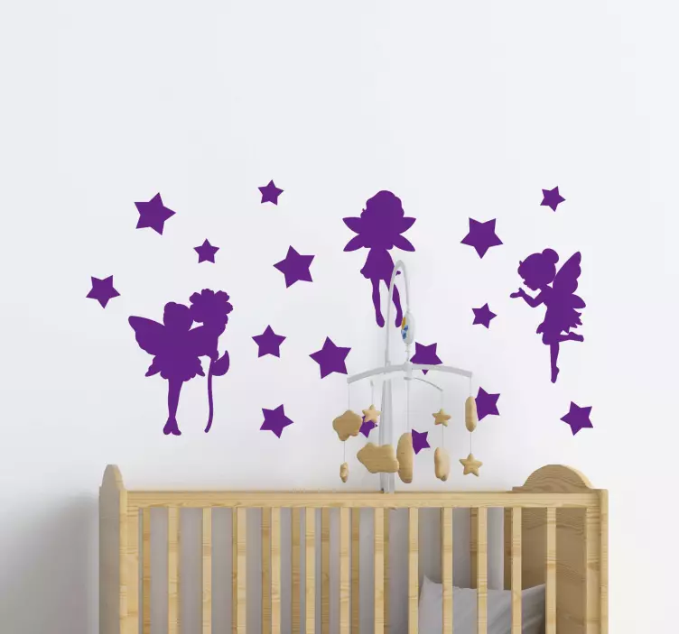 Fairy Star Silhouettes fantasy wall decal - TenStickers