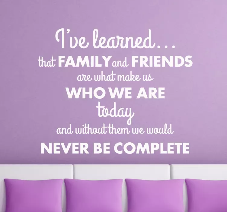 Family and Friends Quote Sticker - TenStickers