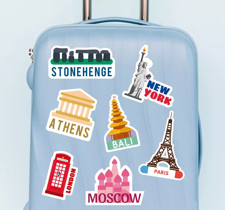 Famous places vinyl sticker - TenStickers