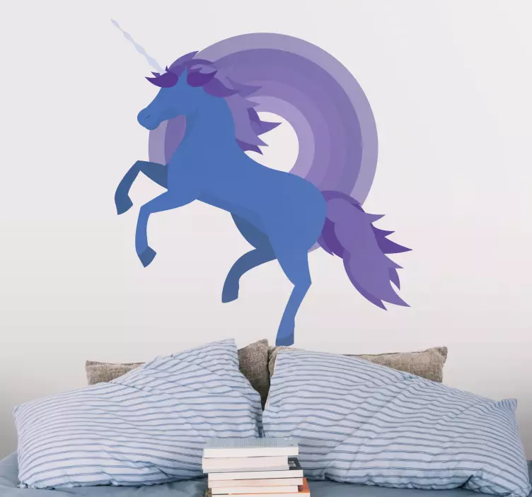 Fantasy unicorn image illustration wall art - TenStickers