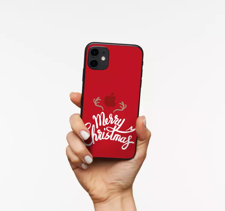 Festive Greeting Design iPhone sticker - TenStickers