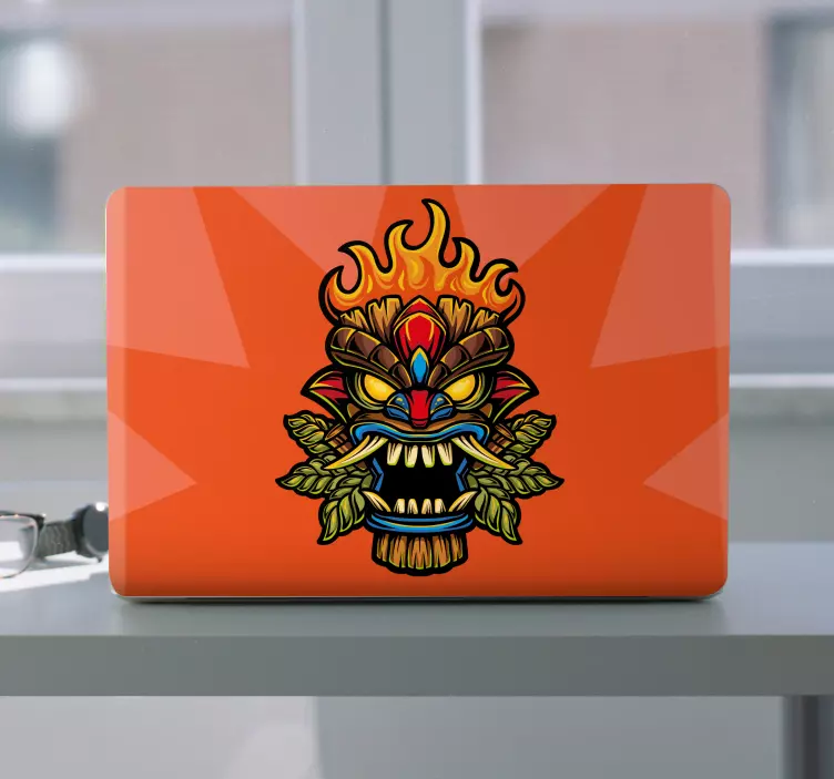 Fiery roaring dragon laptop skin - TenStickers