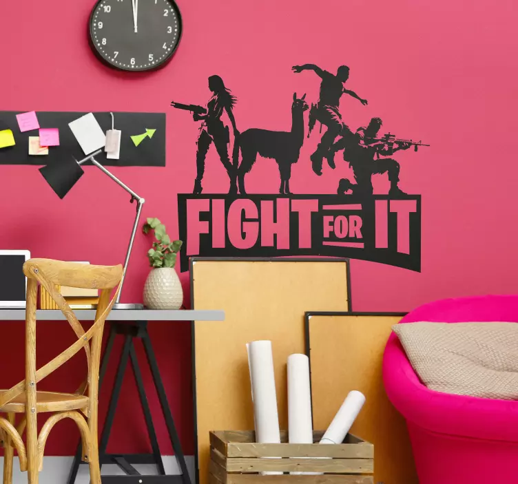 Fight for it video game sticker - TenStickers