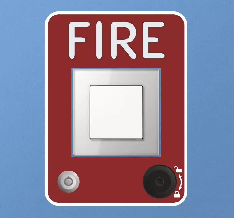 Fire alarm switch light switch sticker - TenStickers