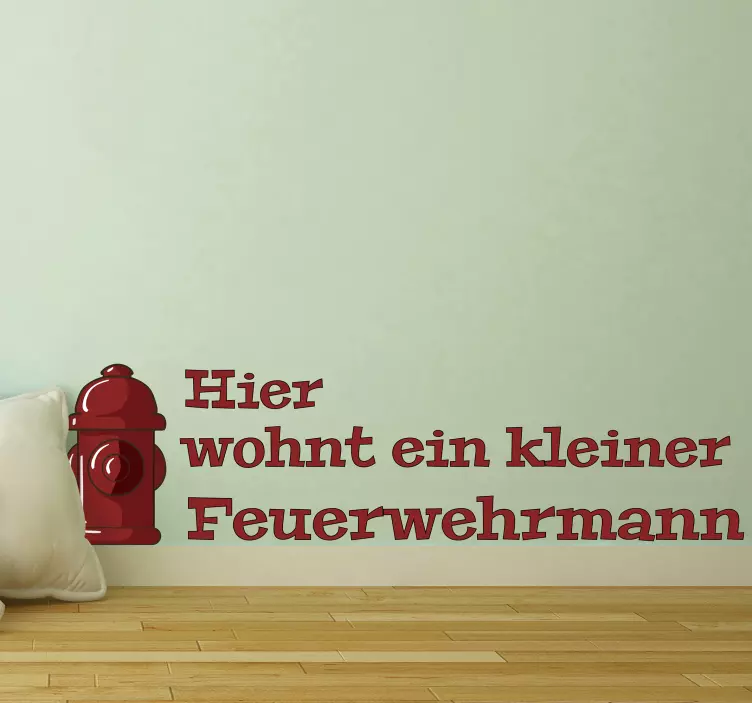 Fire Hydrant Decor location wall sticker - TenStickers