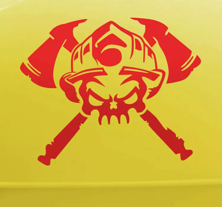 Firefighters Skull Logo Decal - TenStickers