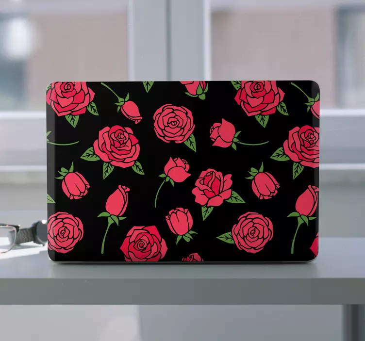 Floral Motif Arrangement laptop skin - TenStickers