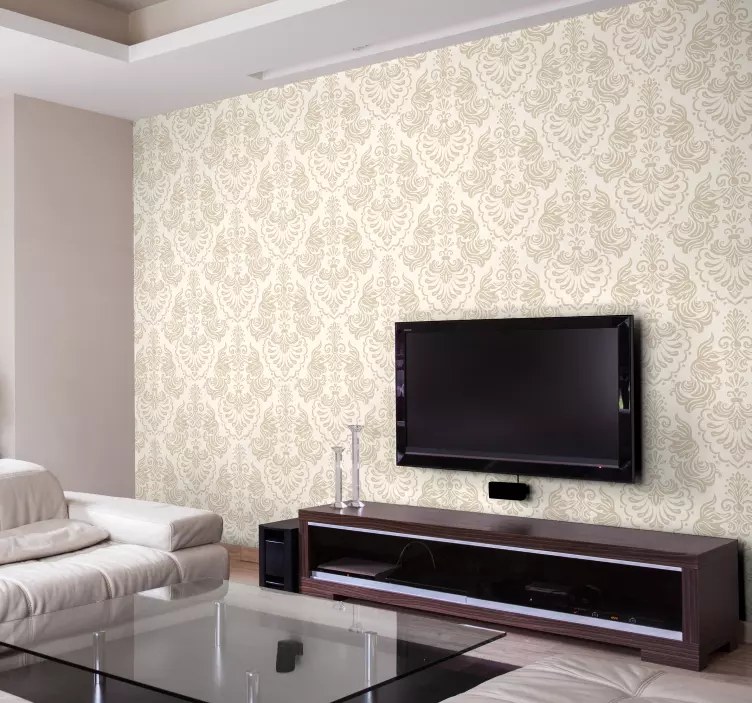 Floral watermarks Wall Mural sticker - TenStickers