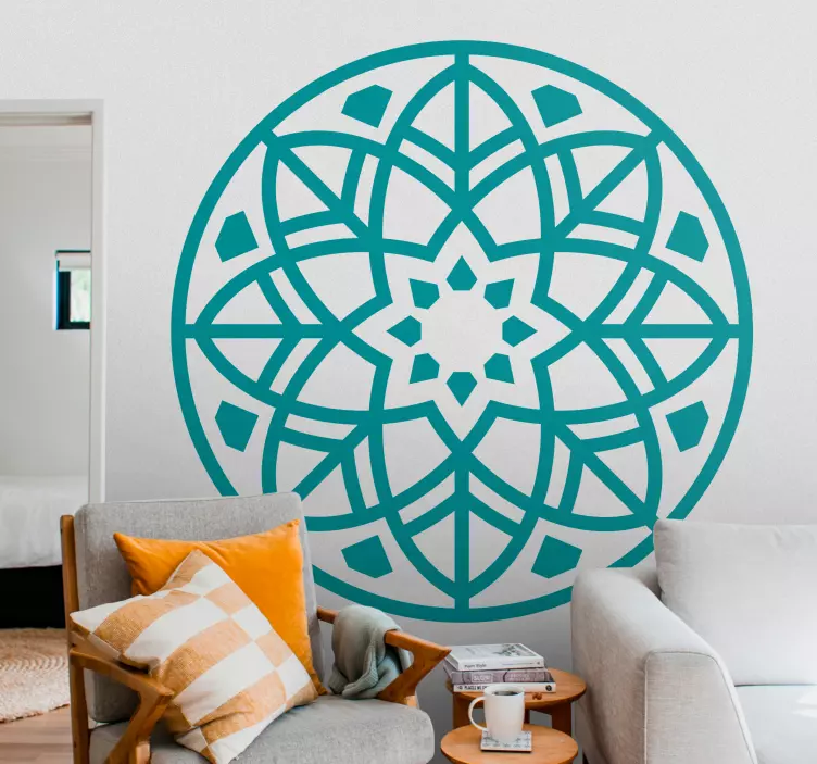 Flower of life mandala with simple design decal - TenStickers