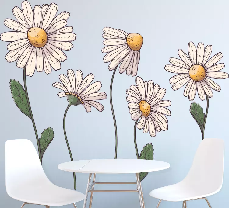 Flower wall sticker charming blossom arrangement - TenStickers