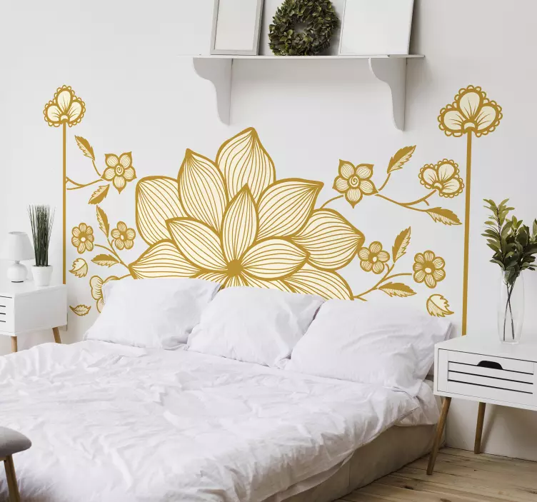 Flower wall sticker floral inspiration art - TenStickers