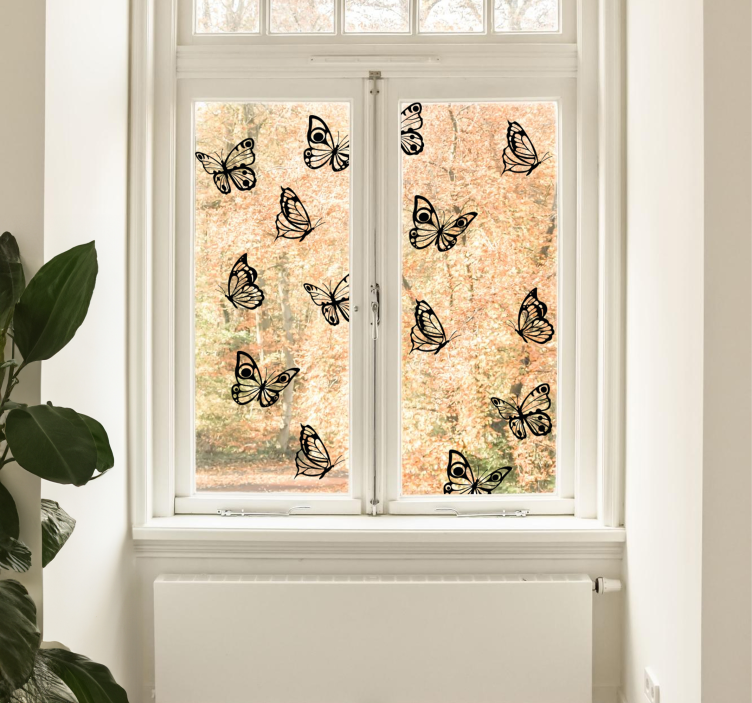 Flying butterflies  window decal - TenStickers