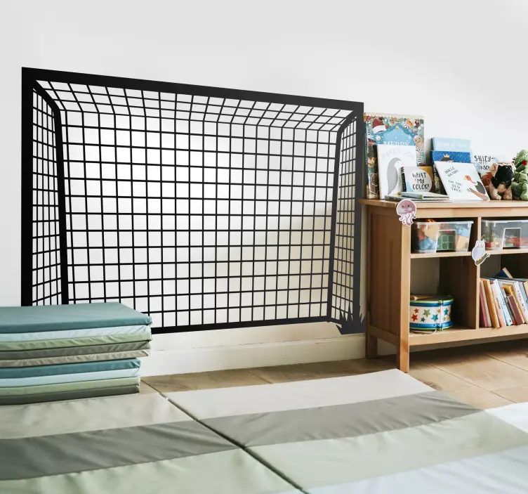 Football goal net design wall sticker for kids - TenStickers