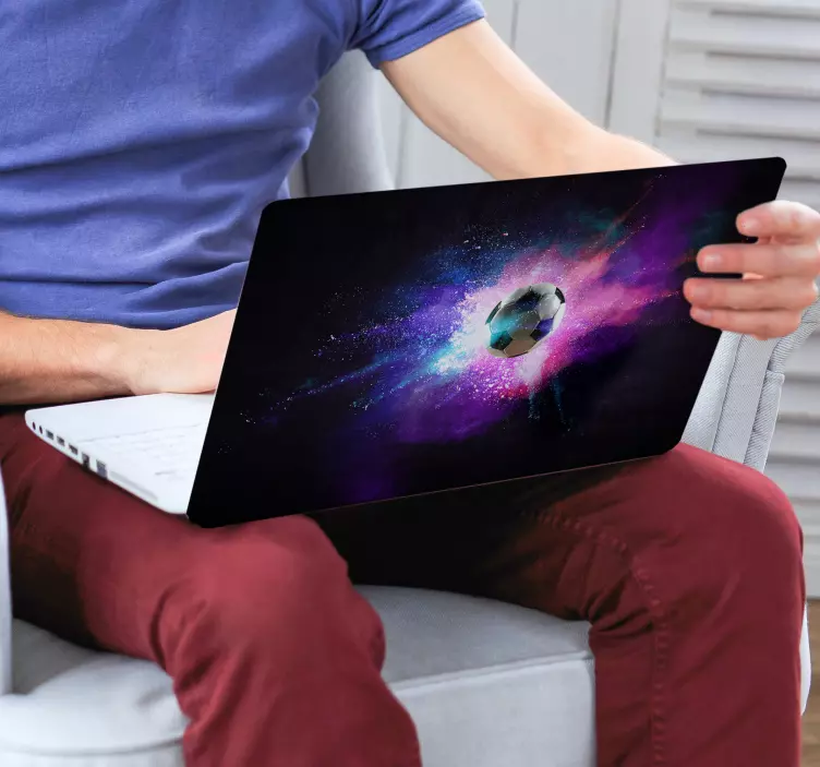 Football in space Laptop skin - TenStickers