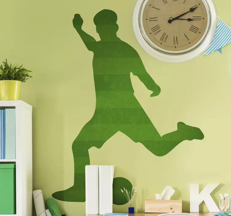 Football Player Silhouette soccer wall decal - TenStickers