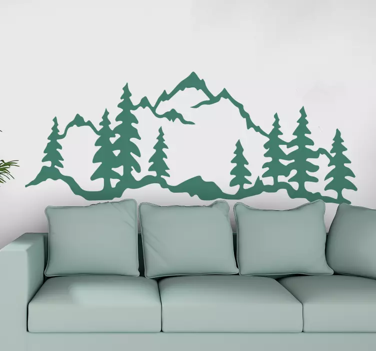 Forest and mountain landscape nature - TenStickers
