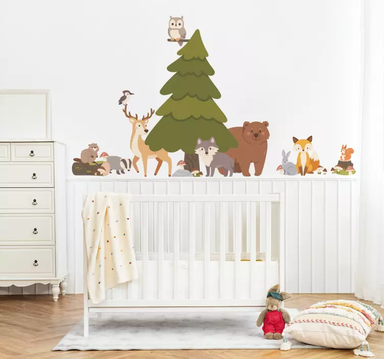 Forest Animals Kids Room Wall Decal - TenStickers