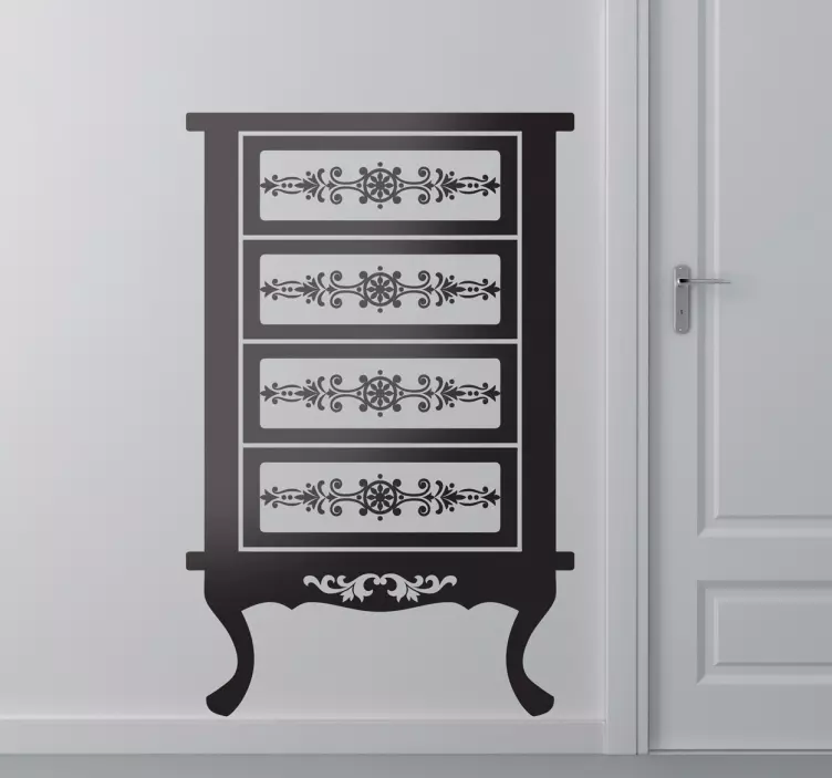 French Cabinet Decorative Sticker - TenStickers