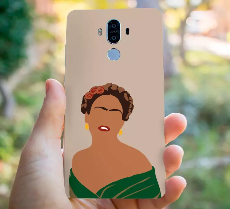 Frida Kahlo cartoon design Huawei decal - TenStickers