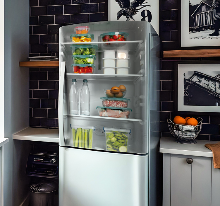 Full healthy food fridge sticker - TenStickers