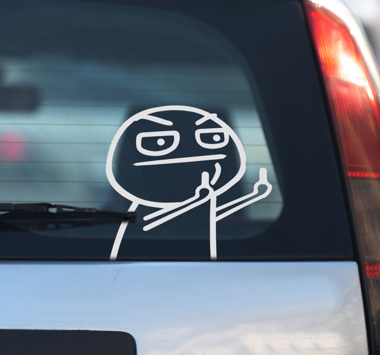 Fun design to show fingers car decal - TenStickers