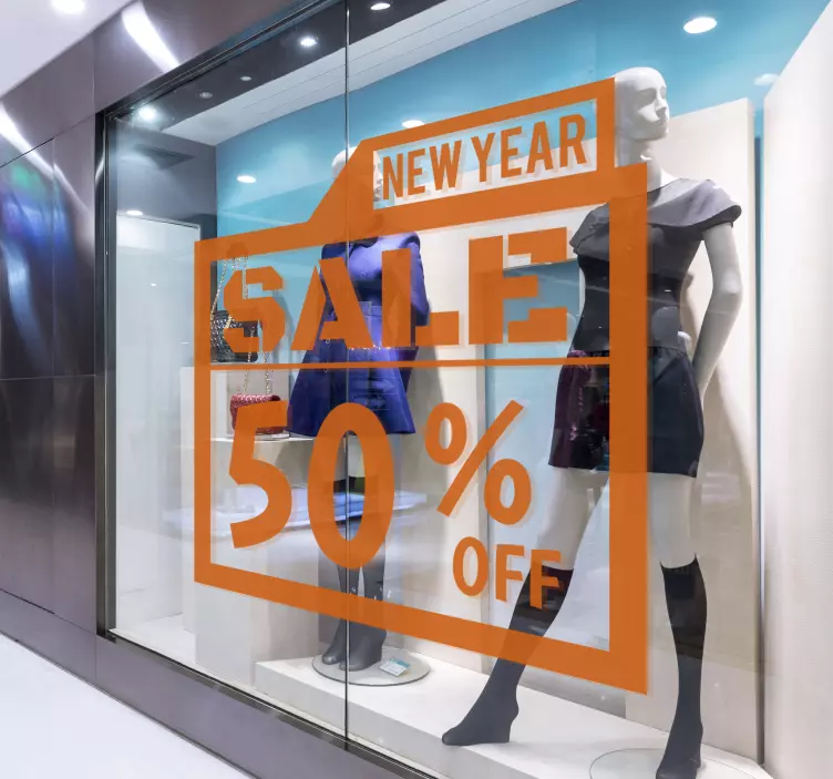 Fun New Year sale sticker - TenStickers