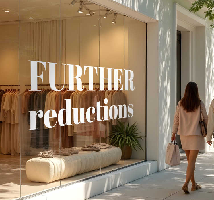 "Further reductions" sales sticker - TenStickers