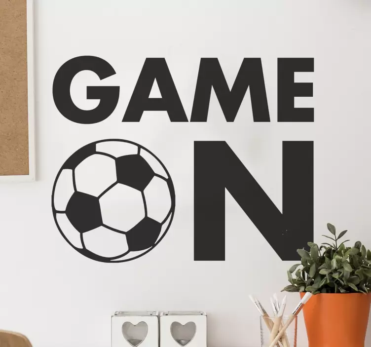 Game On Football Wall Sticker - TenStickers