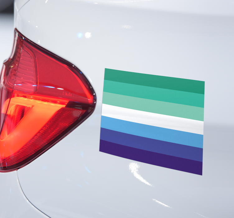 Gay flag car decal - TenStickers