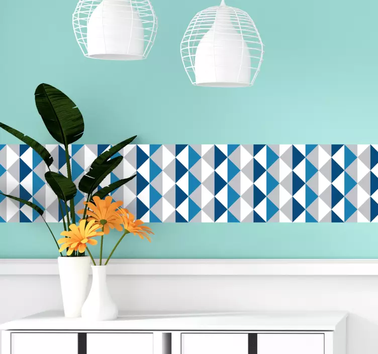 Geometric  border wall  sticker - TenStickers