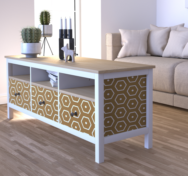 geometric minimalist pattern furniture sticker - TenStickers
