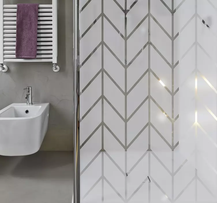 Geometric Shower Sticker - TenStickers
