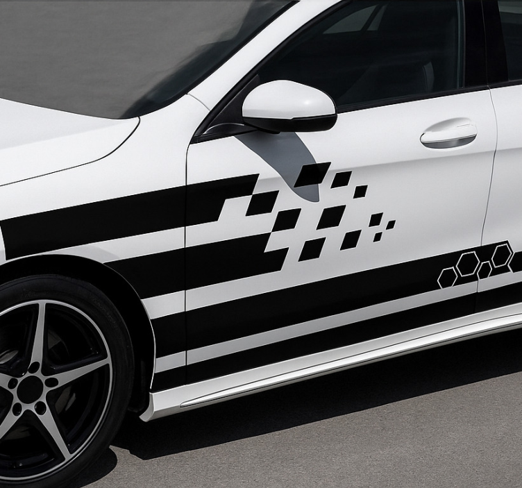 Geometric speed collection car decal - TenStickers