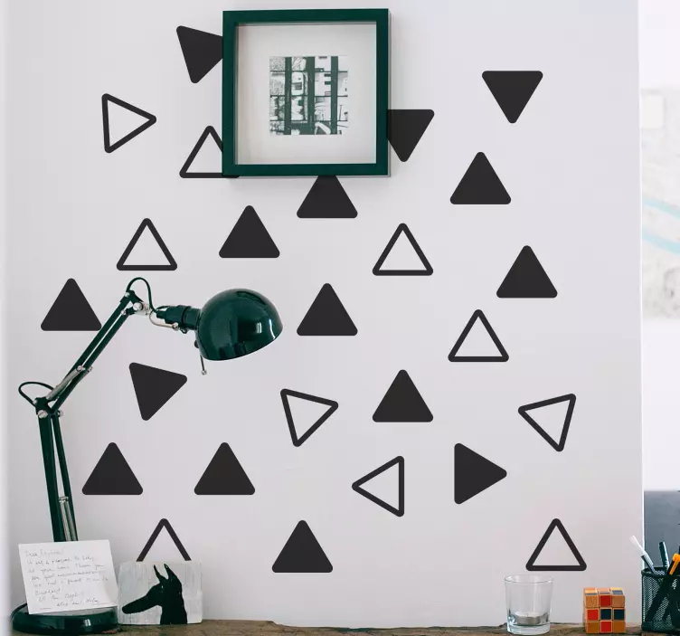 Geometric Triangular Patterns location wall sticker - TenStickers