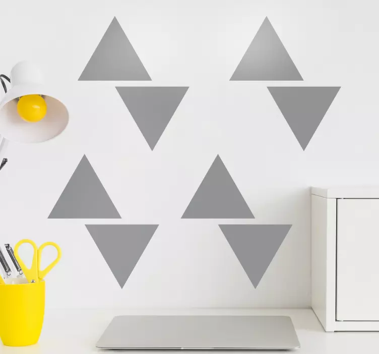 Geometric wall sticker geometric triangle arrangement - TenStickers