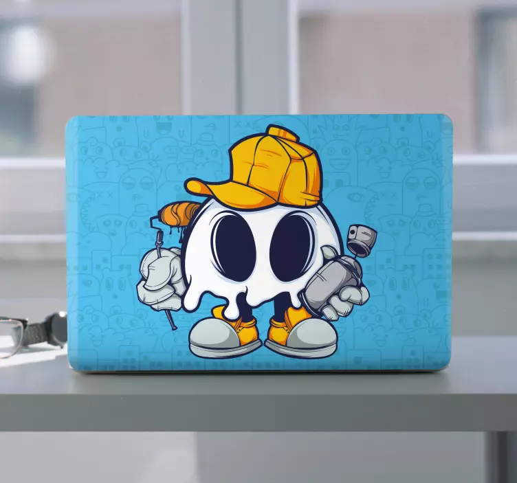 Ghost Painter Character laptop skin - TenStickers