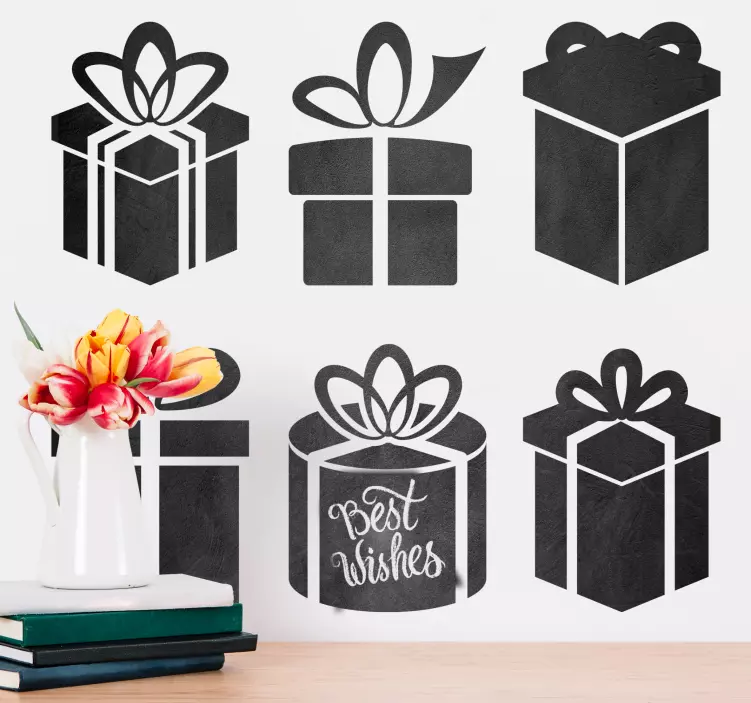 Gift Box Collection chalkboard sticker - TenStickers