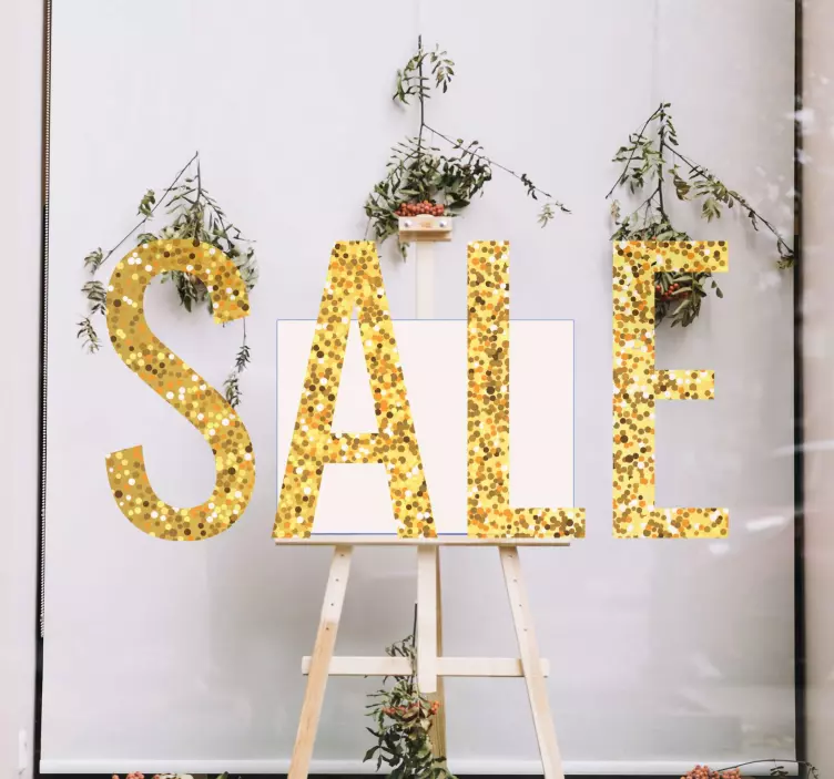 Gold glitter sale sales sticker - TenStickers