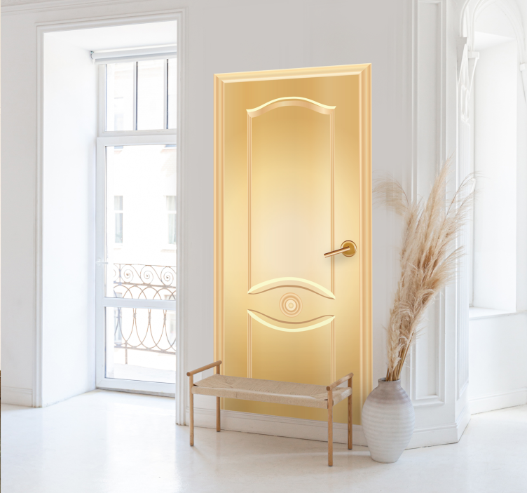Cool Golden Door Wall Sticker - TenStickers