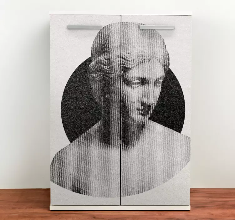 Gray Greek statue furniture sticker - TenStickers