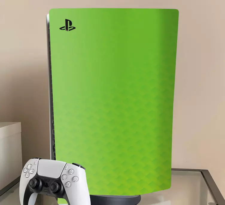 Green carbon PS5 vinyl decal - TenStickers
