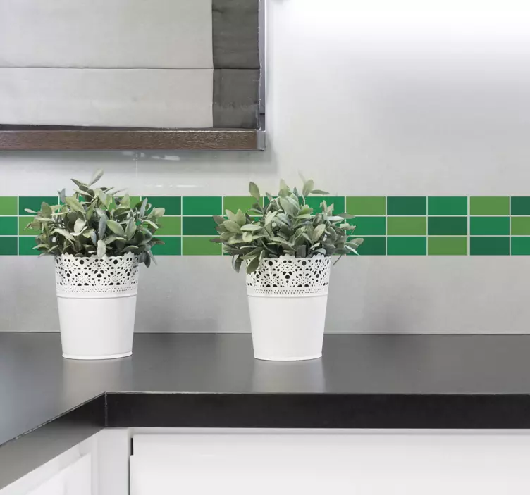 Green effect wall border sticker - TenStickers