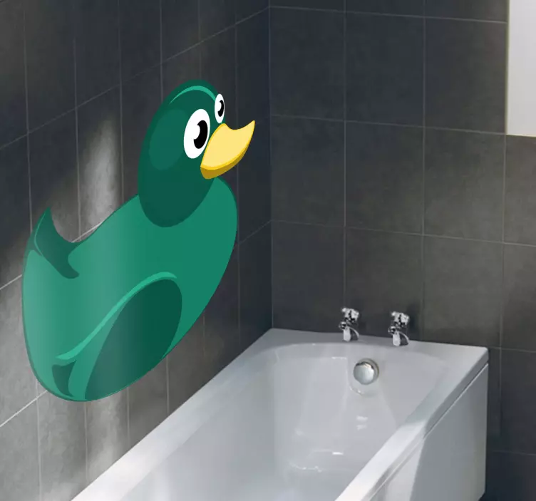 Green Rubber Ducky Wall Sticker - TenStickers