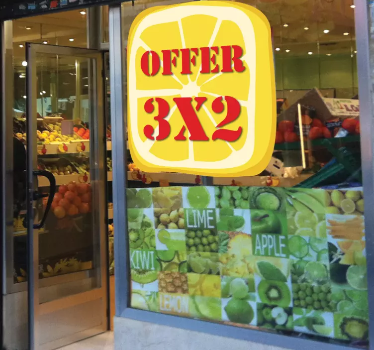 Grocery Fruit Customisable Sticker - TenStickers